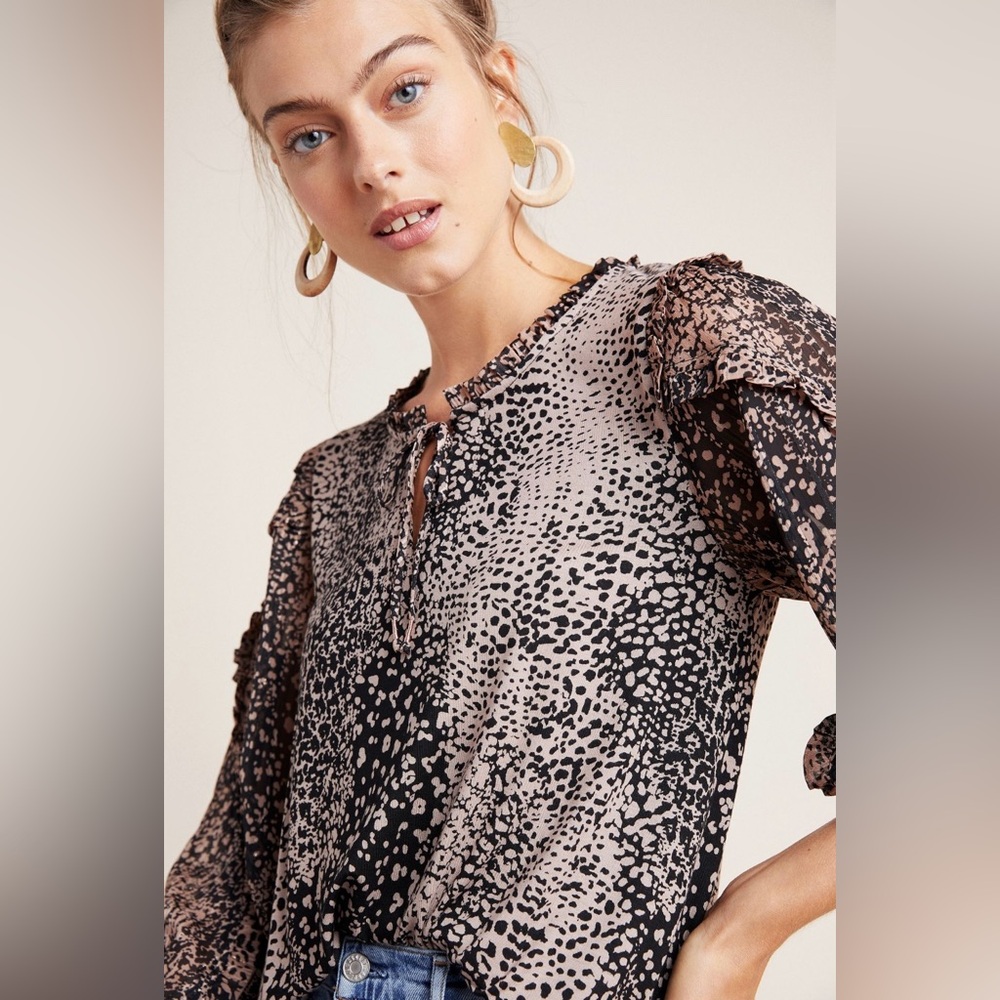 Anthropologie Jacquin Peasant Blouse